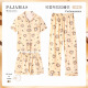 S.SOFEA日系春夏短袖睡衣女舒适家居三件套 套KK14126# 175 L【建议100-120斤】
