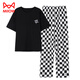 Catman (Miiow) 2025 Nouveau pyjama pour les femmes en coton pur au printemps et en été pantalon à manches courtes pour un coton mince d'été peut être porté à l'extérieur des vêtements maison 684 m
