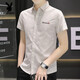 
Playboy (PLAYBOY) short-sleeved shirt men's summer top jacket men's shirt Korean style handsome and mature style free-iron casual inch shirt 844 green M 80-104Jin [Jin equals 0.5 kg]