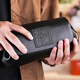 Master Lu Totem Herren Kupplung Leder Multifunktion Münze Brieftasche Großkapazität Mobile Handy Casual Business Hand Grab Tasche Big Black 27*8*12