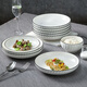 
Shangxingzhi is a plate, rice plate, meal plate, household dish plate, Japanese simple ceramic tableware, dish basin, deep plate, soup plate, underglaze color 8 inches [6 packs] CB-5021