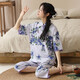 2025年新款睡衣女夏天短袖套装国风针织棉七分裤休闲家居服可外穿 9902 M 【80-100斤】