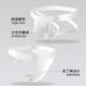 Hollow double trench underwear men's low waist solid color U convex elastic tight sexy shorts breathable thong boys shorts white 1 pair XL
