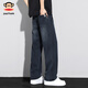
Big Mouth Monkey (Paul Frank) casual pants for men in summer thin straight-leg pants for men in Tiansi cool loose men’s pants for men’s pants Starry Sky Blue XL