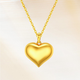 Hunter yellow plated 18k gold pendant romantic love plain gold colored gold pendant new women's jewelry pendant 18k gold pendant (approximately 0.18-0.28g)