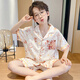 Nezha Ao Bing Bings Pajamas Summer Sail Silk Silk Manga corta Estilo delgado 2025 NUEVO BIÑO PEQUEÑO Ropa para el hogar Juego de seda de nieve de Ice Jy 6636 Kapibala 120 Niños intermedios 12 Altura de tamaño 115-125cm48jin [Jin equivale a 0.5 kilogramo]