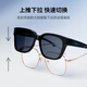
Parson polarized sunglasses cover mirror male Fan Chengcheng fashionable and light female sunglasses 12116 bright black