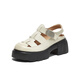 Mejores 25 zapatos de jaula de cerdo retro de moda de verano sandalias vacías para mujeres bp756bh5 beige 39