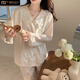 Modal gold velvet pajamas for women for women for autumn 2025 new long-sleeved trousers sweet princess style lace spring and autumn winter 9926-Turmeric M (recommended 80-100Jin [Jin equals 0.5 kg])