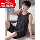 Arctic Velvet Herren-Pyjamas Sommeranzug dünne modale Baumwollweste kurzärmelige Eisseide lose plus Fett große Home-Kleidung XM1105 Modal Weste Anzug Männer l Männer 100-125 Jin [Jin gleich 0,5 kg]
