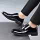 YRC Yierkang Leather Chaussures Men's Automne New Business Forum Forum intérieur Saisir Brown Groom Wedding Chaussures 9928 Brown Four Seasons Model 37