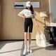 蕉下森林五分鲨鱼裤女外穿夏季薄款2025新款高腰提臀芭比骑行瑜伽大码短裤 深灰+水泥白 M 建议96-110斤