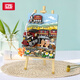 Loz Spring Train Build Block Bilderrahmen Montage Spielzeug Retro-Bahnhof Dreidimensionale Malerei Desktop-Ornamente Geschenke 1283/Weihnachtsbaum-dreidimensionales Gemälde