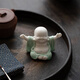 Gui Porcelain Celadon Big Belly Maitreya Buddha Tea Pet Ornament Can Raise Cute Laughing Buddha Little Monk Flower Pot Ornament Tea Set Accessories Tea Toys Smile Always Open Celadon No Specifications