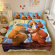 All-cotton cartoon cute bears appearing in children, boys and girls three-piece set student dormitory four-piece set customizable 3891V 135 bed (quilt cover 180220) four-piece set