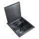 
304 stainless steel bar invisible small sink single slot mid-island with damping cover hidden mini wash basin 4839 flip cover cup washer damping model + lifting cooling