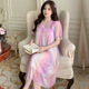 Hualin Fashion Palace Style Modal Mesh Chien de nuit avec poitrine Princesse Princesse Sexy Home Clothes 3923 avec poitrine 185 xxl