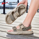 Huili Sandalias Hombres 2025 Summer Nuevo sandalias de playa de doble propósito de suela gruesa de forma gruesa Hombres 1580 Khaki 41
