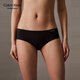 Calvin Klein内衣女士两条装无痕棉质裆防夹臀半包臀内裤QP1049O 6XY-太空黑/肉色 XS
