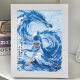 
Nezha: The Devil Child's Sea Diamond Sticker Children's Handmade Diy Material Pack Diamond Paste Ao Bing 7371 Wooden Frame + Tools + Color Box
