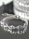 Shaoyu tanzanite bracelet for women s925 silver chain light luxury niche design high-end blue gemstone inlaid bracelet 03#s925 silver tanzanite inlaid bracelet