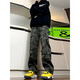 Digada Camouflage Hosen für den Frühlings- und Herbst-Sommer der Herren NEUE SLIM-SEHRSTELLUNG LUMBERJACK American High Street Straight-Flare Jeans DFFS-671 Camouflage L.