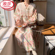 
LangSha (LangSha) princess style nightgown for women in autumn and winter coral velvet thickened 2025 flannel pajamas dress home clothes 12348 rose 160(M)