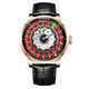 Pindu [play carte watch] jeu de jeux de jeu série de jeux de jeu masculin Roulette entièrement automatique mécanique montre lumineuse tendance masculine 6626 rose coquille de jeu de jeu de jeu noir ceinture noire