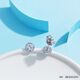 Jamie PT950 platinum solid sparkling imitation diamond cut fashion earrings BES00250 - a pair weighs about 1.9-2 grams