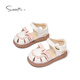 Snuffy Girls Sandals Summer Children's Lolita Little Princess Soft Sole Baby Toe Sandals Vanilla Toffee White 21