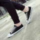 European Pastoral couple canvas shoes for men 2025 summer new low top casual sports shoes for men trendy and versatile (PJ) 6621 black 44