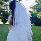 Jingli Jingda Veil Proposal Proposal Bridal Headwear Photo Confession Registration Puffing Veil Decoration White Veil Children's Veil Colorful Butterfly Veil Hair Comb