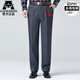 AJGNEAMAIN Italian light luxury trousers men's spring and summer new style free iron straight-leg business casual dad outfit men's work trousers men 9887-Gray [pleated loose version] 32 Waist circumference 2 feet 5