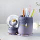 Red Iron Astronaut Holder Ornaments Crystal Ball Night Light Office Office Desktop Decoration Creative Storage Crafts Children's Day Astronaut Holder [Purple Star Ring]