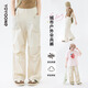 
Pitt children's work pants spring and summer quick-drying pants for girls 2025 new outdoor mountaineering paratrooper pants for girls large children summer pants 15261 light khaki + 15265 apricot color 130 cm