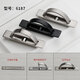 
XMSJ manufacturer direct sales tatami handle modern simple hardware invisible hidden handle embedded concealed drawer handle nickel brushed wire 6187-85 hole distance (including iron sheet)