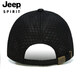 JEEP SPIRIT Jeep Hat Men's Summer Baseball Cap Baseball Cap Sports Running Breathable Quick Dry Couple Sunscreen Hood 761 Black All Size