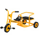 Tricycle de tricycle pour enfants Hanling Double tricycle de maternelle à la maternelle à la maternelle pour enfants préscolaire Double avec seau de voiture arrière seau 6189 pipe ronde double poutre tricycle jaune + roue en caoutchouc