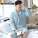 Modal Herbst- und Winter Flanellpaare Nachthemd Damen Bademantel Koralle Samt verdickte Pyjamas Herrenhauskleidung langärmelte Bademantel Hellgraues Frauenkleid Y719 L
