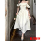 Xuanme 2025 Nouveau été français doux style doux Sweet First Love Tea Jupe Design Niche Forest Robe Fresh Abricot White * 1098 L