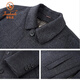 Golden Fox Wool Down Coat Men's 2024 Winter Medium-length Thickened Inner Liner Middle-aged Men's Double-sided Woolen Jacket Gray M 170