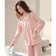 Caiyun Kali Pajamas para mujeres en primavera, otoño, verano, verano, otoño, ropa delgada de manga larga para el hogar del hogar de mediana edad de mediana tamaño, se pueden usar trajes de madre de gran tamaño C9272 Pasta de frijoles Cat impresa M (recomendado 90-110Jin [Jin equivale a 0.5 kg])