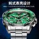 
Oupinke Swiss certified brand water ghost watches top ten series of men's watches luminous waterproof fully automatic mechanical watch Oupinke-3271-steel green belt