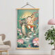 麒麟送子挂图麒麟子装饰年画海报麒麟子图富贵吉祥结婚童子画卧 11151麒麟送子图A 宽50CM*高100CM 色框+高清油