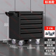 GJXBP enhanced drawer type tool cart tool box workshop tool cabinet repair trolley parts cabinet trolley black 5 drawers