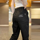 Specht Eisseide Hosen Herren Frühling und Sommer Dünne lässige Herrenhosen Loose Sports Cropped Hosen Sommer High-End-Krawatten K09 Camel + K09 Schwarz XL /120-150Jin [Jin gleich 0,5 kg]