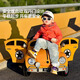
Barcelona children's toy car can sit four-wheel electric car for men and women children's new remote control toy car double child stroller [12V7 four-wheel drive] Pink + remote control + swing + leather seat