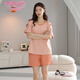 Modal Pyjamas für Frauen in Sommer-Pure-Baumwoll-Shorts für Shorts Sweet Thin Cotton Casual Student Home Clothing Set können außerhalb von Z9858 m empfohlen werden 80-100jin [Jin entspricht 0,5 kg]