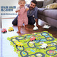 Children's puzzle track city transportation DIY assembled electric car boy and girl toy gift 16 pieces (single piece 14*14cm) space style