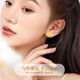 Chinese gold 18k four-leaf clover earrings for women K gold jewelry fashion gift for girlfriend and wife’s birthday practical Jingsuda-18k four-leaf clover earrings